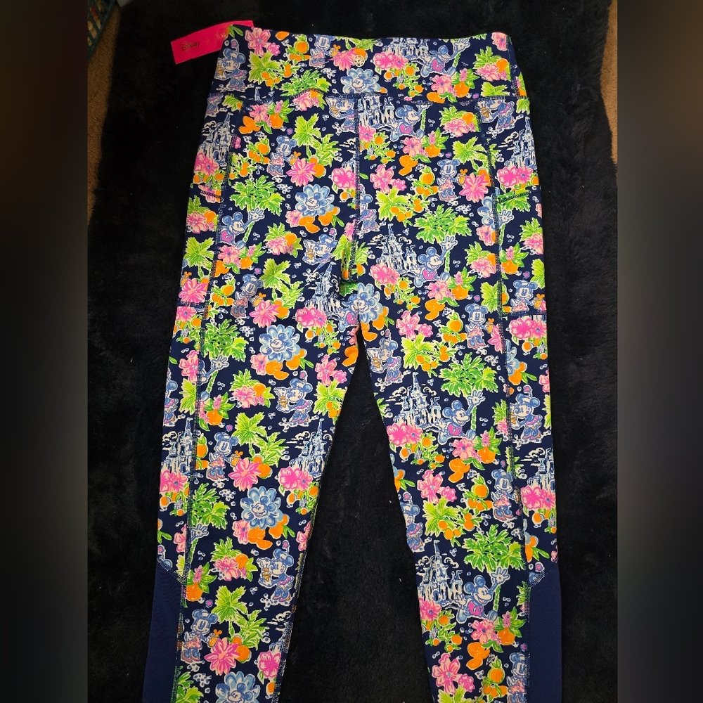 Lilly Pulitzer Floral Print Pants - Navy, Pink, Green, Orange
